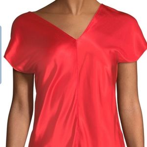 NEW Helmut Lang Asymmetric Neck Cap Sleeve Top